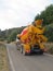 Red and Orange Cement Lorry