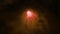 Red and Orange Comet crossing over Space like a Meteor