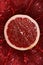 Red Orange grapefruit Cross Section Close Up