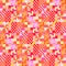 Red orange pink checkered tileable background