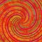 Red orange yellow green swirl spiral pattern texture