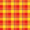 Red orange and yellow plaid tartan pattern vector