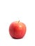 A red organic fuji apple isolated on a white