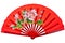 Red oriental chinese fan