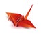 Red origami crane