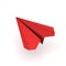 Red origami plane