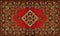 Red Ornate Traditional Carpet Texture