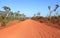 Red outback dirt road