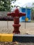 Red outdor hydrant