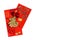 Red packet. Isolated image on white background of red packet or Chinese called Ang-pao. Chinese character means happiness, good