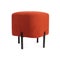 Red Padded Foot Stool Fabric Pouf