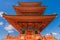 Red pagoda Beautiful architecture in Kiyomizu dera temple, Kyoto