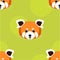 Red panda head patten