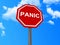 Red panic sign