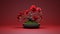 Red Pansy Bonsai Tree - Minimalist Flanders Red Ale Desktop Wallpaper