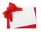 Red paper envelope with white card