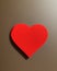 A Red Paper Heart Small  Cutout