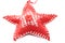 Red patchwork star christmas tree decoration