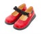 Red patent leather baby shoes