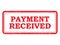 Red Payment Received Stamp or Sticker