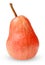 Red pear isolated on white. Bright colours. Design element for print and web