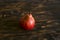 Red pear on a white background