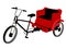 Red pedicab tricycle