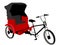 Red pedicab tricycle