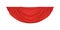 Red pelmet drapery curtain