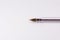 Red Pen Tip Cap Tube Plastic Clear Office Supply White Background Closeup