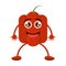 red pepper character vegetable smile