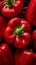 Red Pepper Elegance: Seamless Background with Glistening Droplets