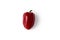 Red Pepper isolated on white background. Fresh red bell pepper, capsicum