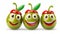 Red Pepper Stuffed Green Olives with Smiling Faces - Generative Ai