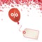 Red Percents Balloon Price Sticker