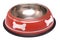 Red pet Feeding Bowl with friction rubber