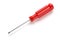 Red phillips head screwdriver isolated on white. 3D rendering