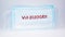 Red phrase VUI-202012 01 on a medical mask on a white background. The concept of medicine and coronavirus.