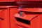 Red pillar boxes