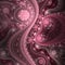 Red and pink fractal clockwork