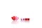 Red and pink heart shape with LOVE word beads