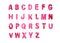 Red pink plasticine alphabet A-Z