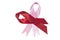 Red and Pink Ribbons in Support of Aids and Breast Cancer Awareness