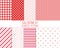 Red and pink seamless valentine patterns