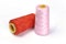 Red pink sewing thread wrap