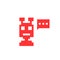 Red pixel chatbot icon