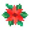 Red pixel flower