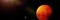 The red planet Mars with it moons Phobos and Deimos 3d space illustration banner, elements of this image are furnished by NASA