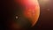 The red planet Mars with it moons Phobos and Deimos 3d space render, elements of this image are furnished by NASA