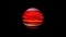 Red planet in space animation .